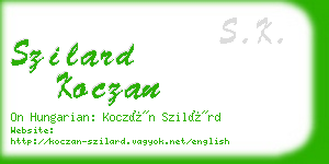 szilard koczan business card